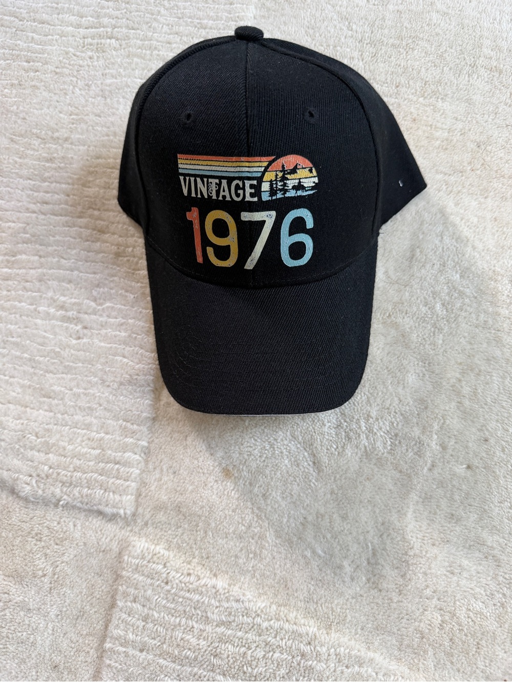 Vintage 1976 Black Baseball Cap